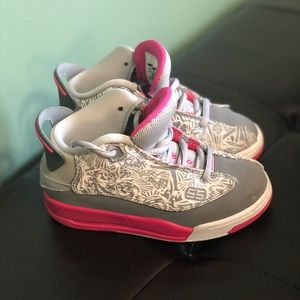 Toddler Girl size 11 - Pink and Grey Jordan’s.